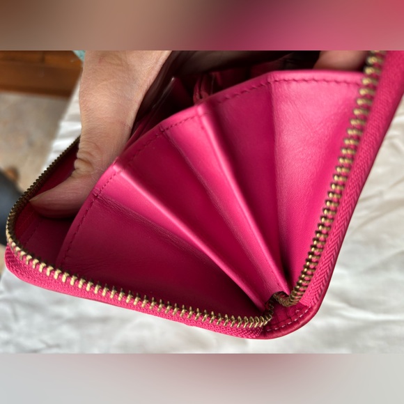 Coach Heritage Pink Plaid Tattersall Accordion Wallet Y2K - Picture 4 of 8